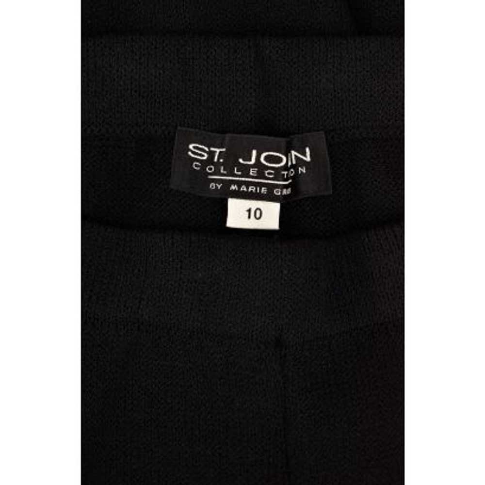 St. John Collection Black Santana Knit Cropped Pa… - image 4