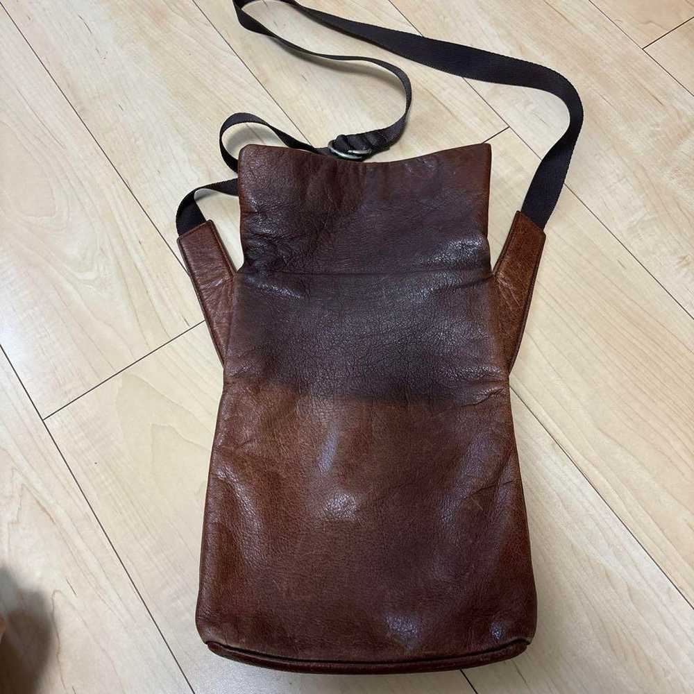 Agnes B. Voyage Leather Shoulder Bag Brown - image 3