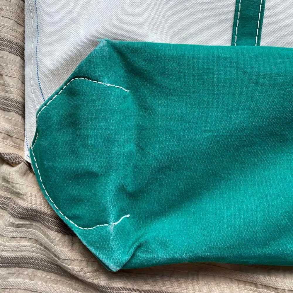 LANDS' END Vintage Tote Natural Green, Size L - image 10