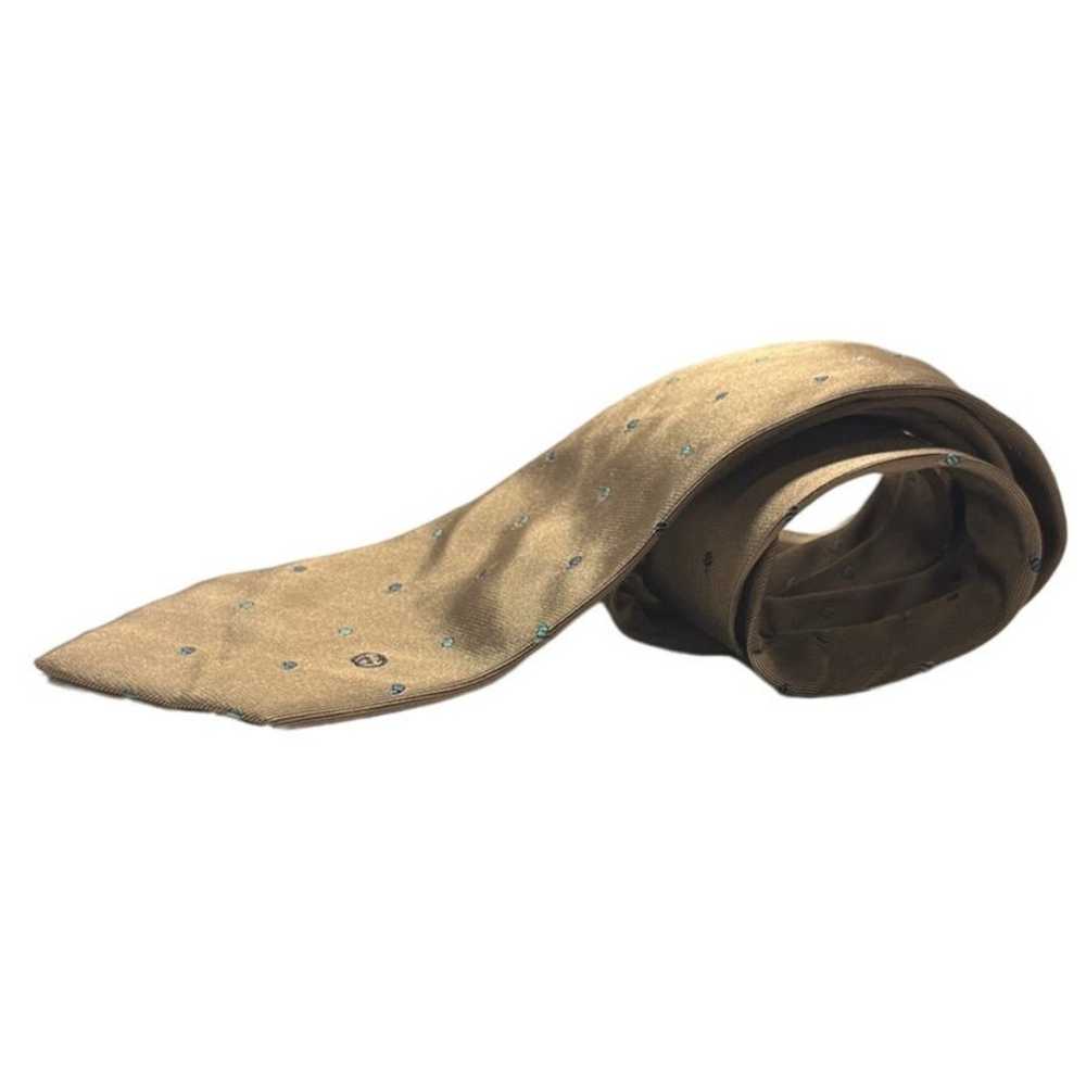 Gucci Vintage Tan and Blue Silk Tie - image 10