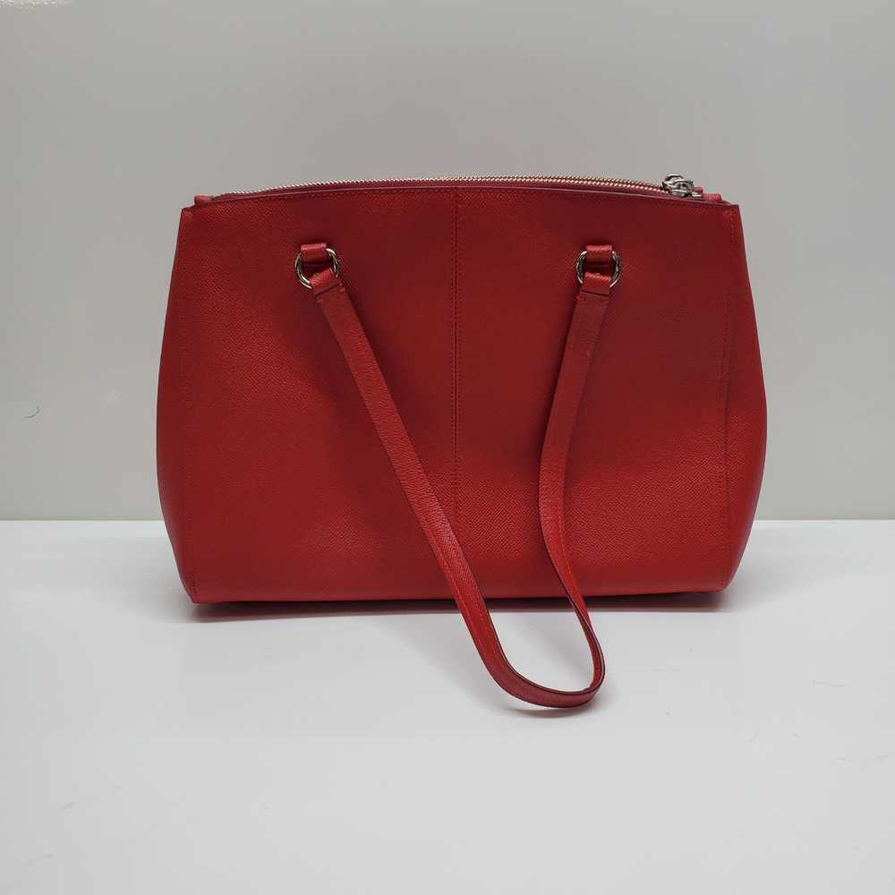 Coach Red Leather Satchel Shoulder Bag - image 3