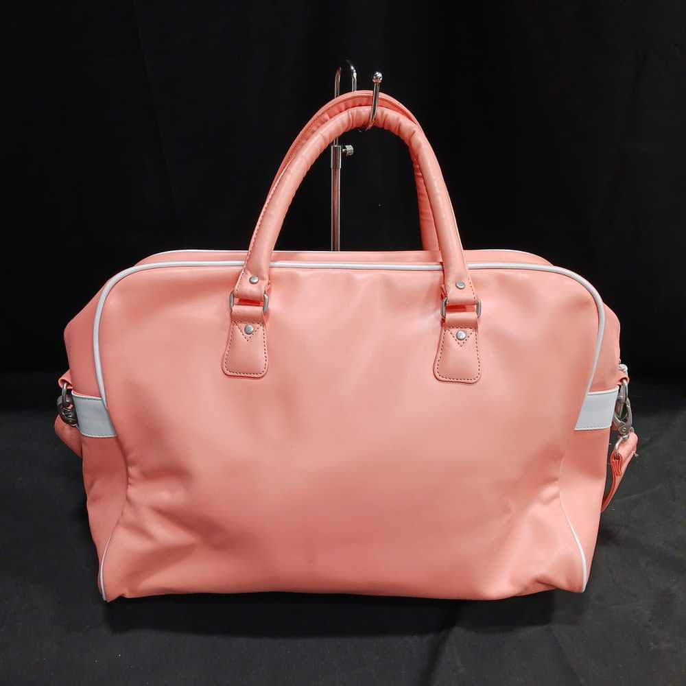 Manner Orange Faux Leather Duffle Bag - image 2