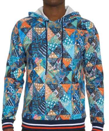 Robert Graham Blue Orange Multicolor Abstract Knit