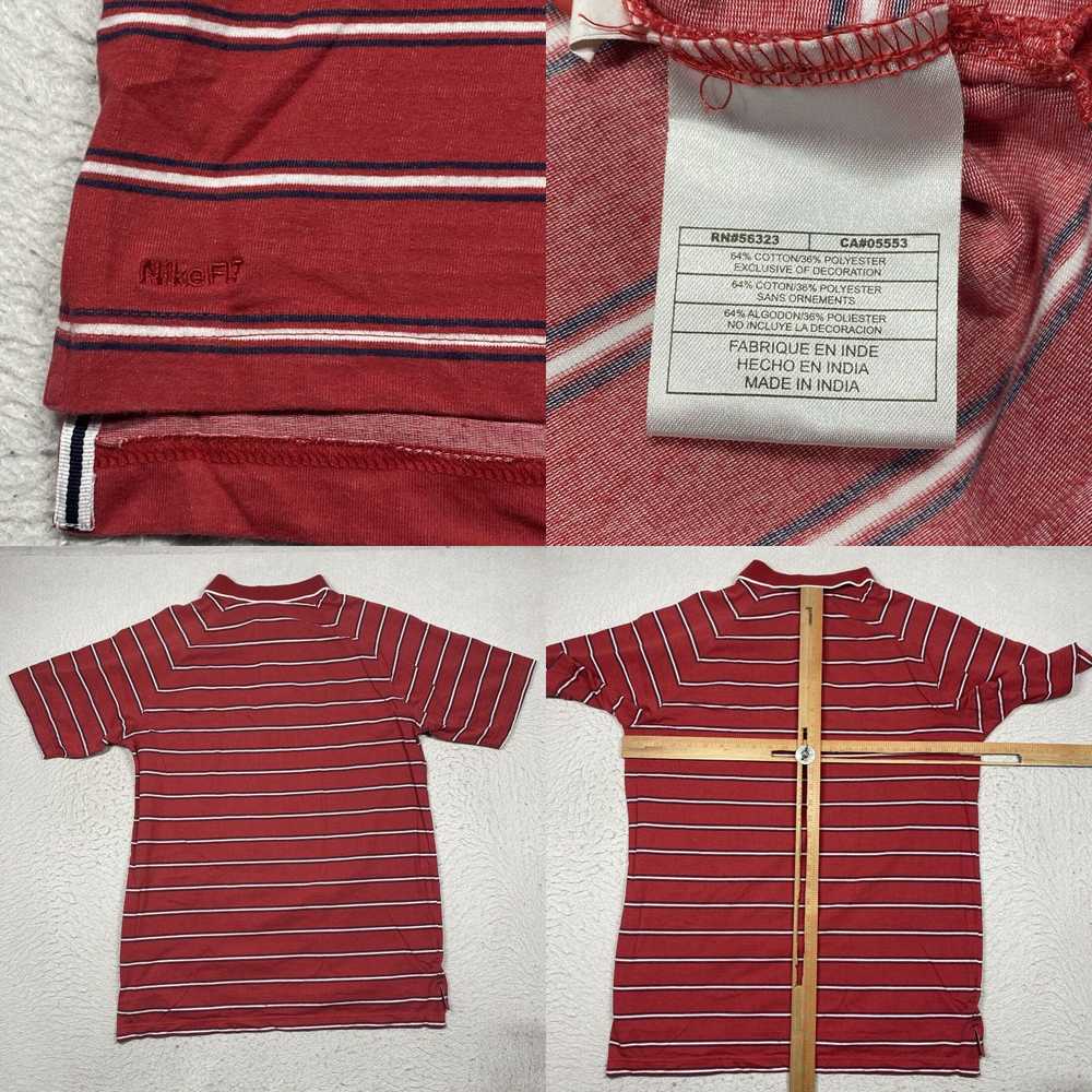 Nike Nike Polo Shirt Mens Large Red Striped Short… - image 4