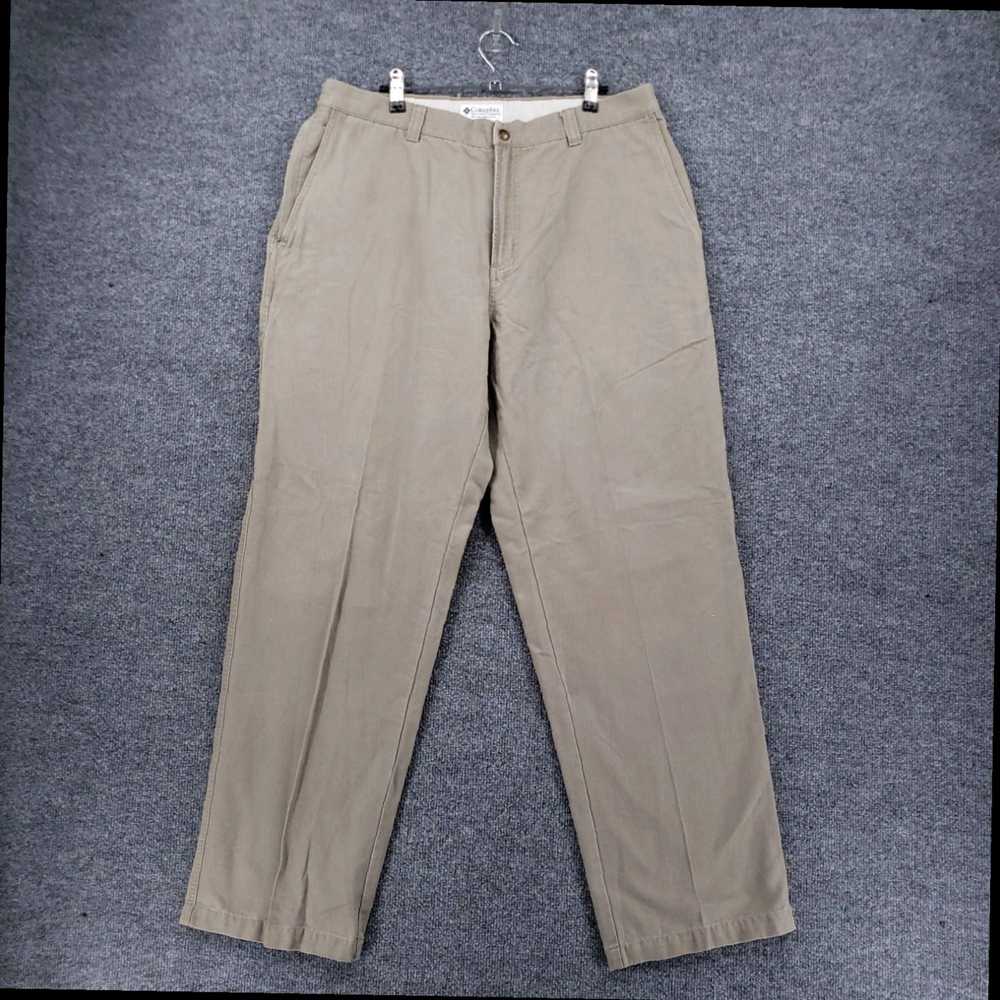 Vintage Mens Khaki Chino Canvas Relaxed Fit Strai… - image 1