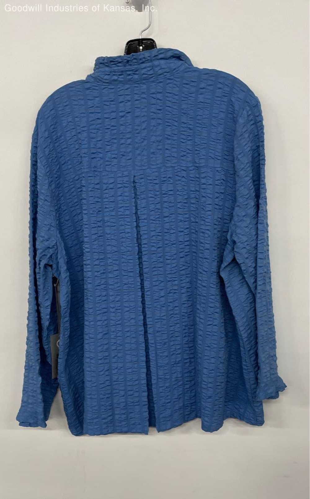 Habitat Blue Textured Button Down Long Sleeve - S… - image 6