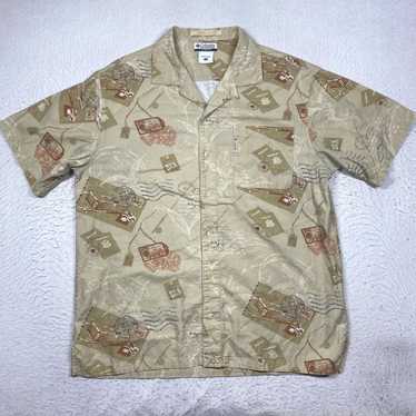 Vintage Columbia River Lodge Shirt Mens Large Bei… - image 1