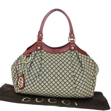 Gucci Sukey Beige Canvas Handbag (Pre-Owned) - image 1