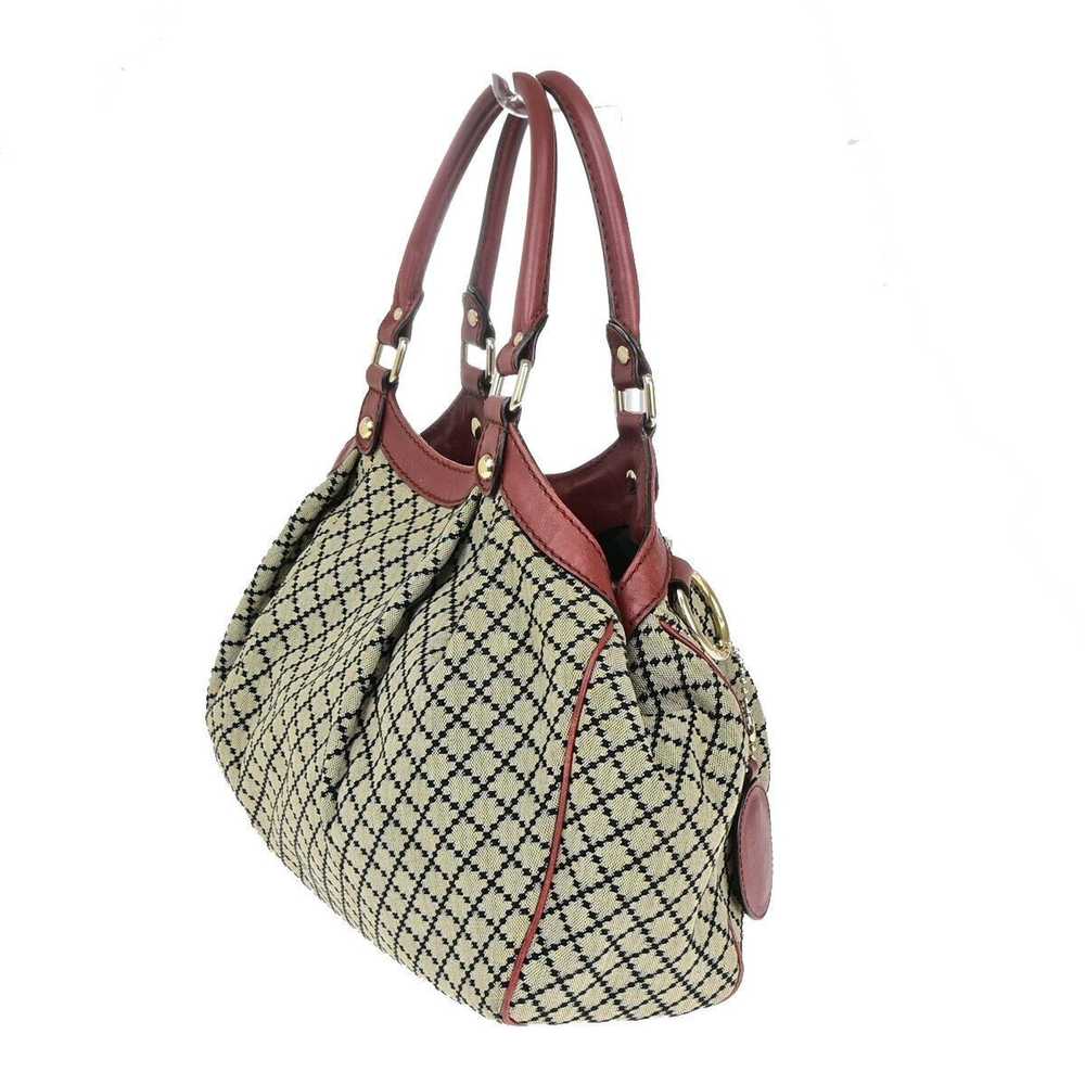 Gucci Sukey Beige Canvas Handbag (Pre-Owned) - image 9