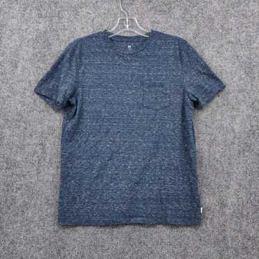 Gap Solid Blue Crew Neck Regular Fit Pocket Casua… - image 1