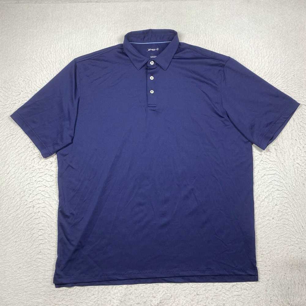 Vintage Johnnie-O Polo Shirt Mens XL Blue Short S… - image 1