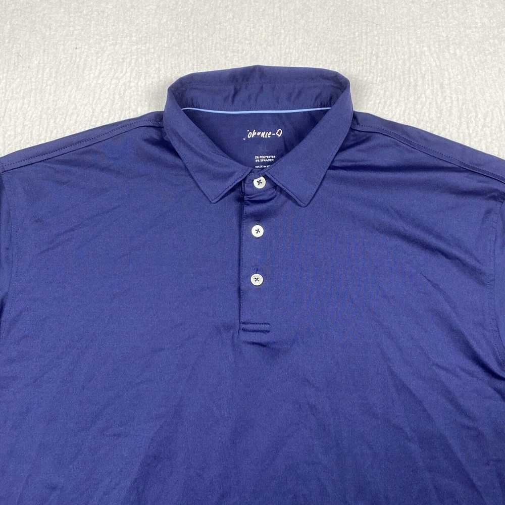 Vintage Johnnie-O Polo Shirt Mens XL Blue Short S… - image 2