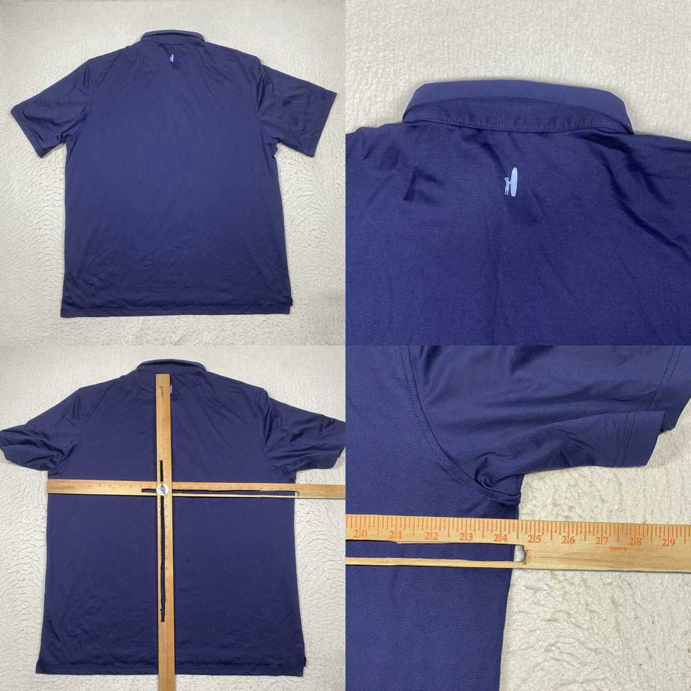 Vintage Johnnie-O Polo Shirt Mens XL Blue Short S… - image 4