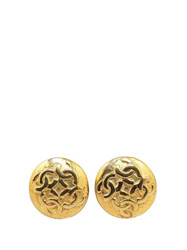 CHANEL Pre-Owned 1970-1980 Gold Plated CC Button C