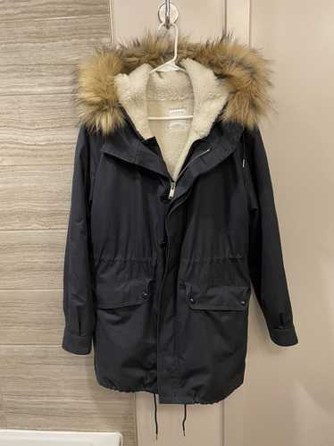 Sandro Sandro Navy Blue Heavy Coat