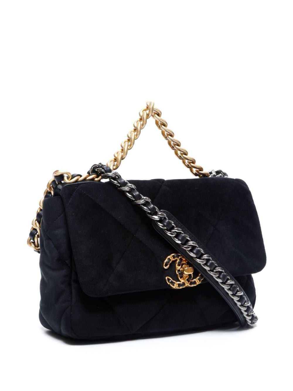 CHANEL Pre-Owned 2020 CC velvet shoulder bag - Bl… - image 3