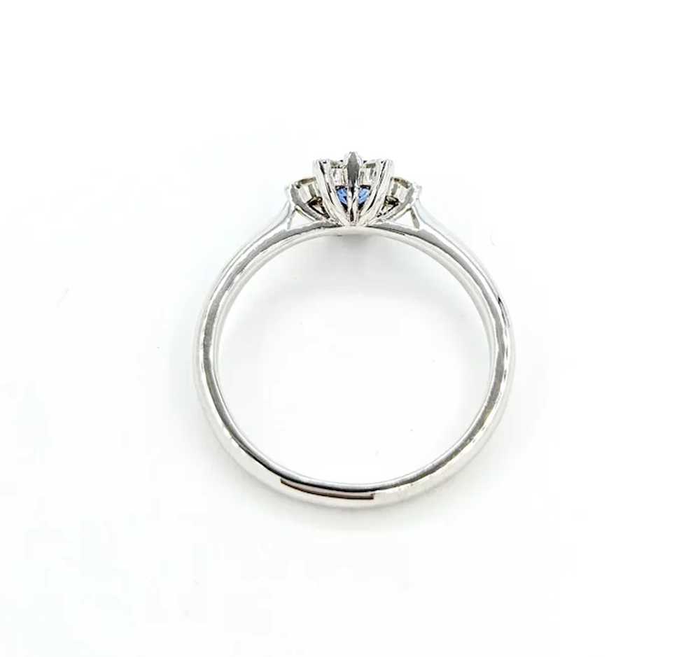 Beautiful 14k White Gold Sapphire and Diamond Ring - image 6