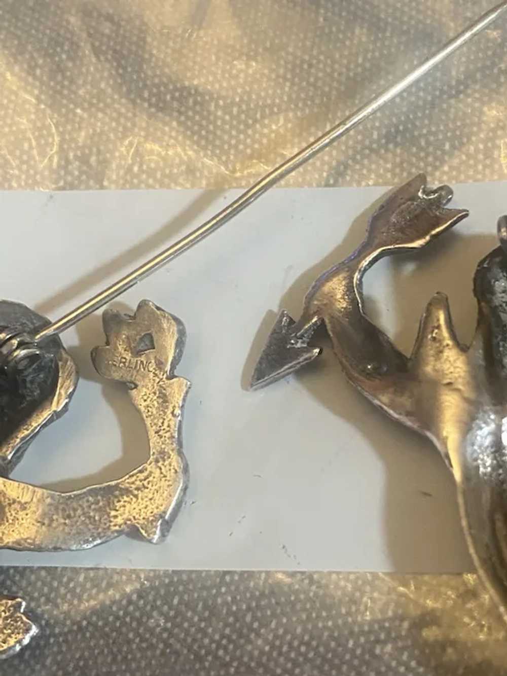 Antique Cupid Pins Left and Right Pair circa 1900 - image 4