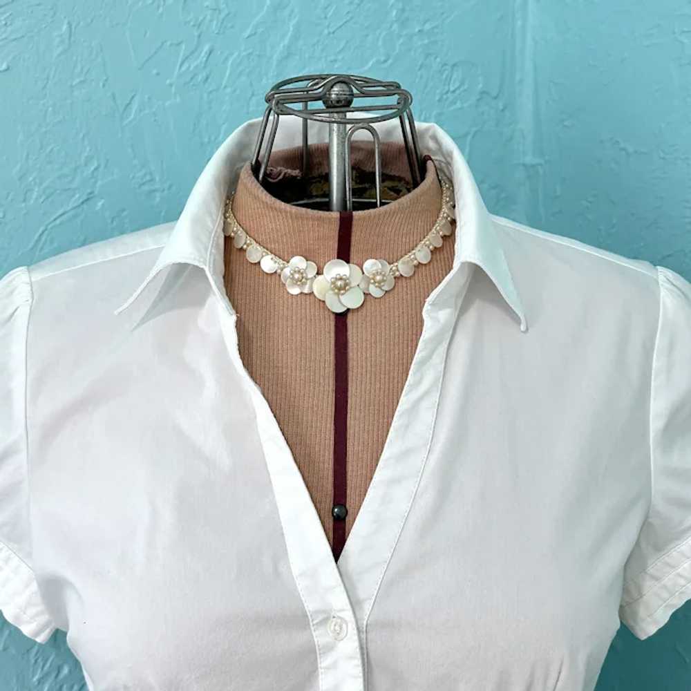 Vintage West Germany Mother of Pearl Choker and E… - image 11