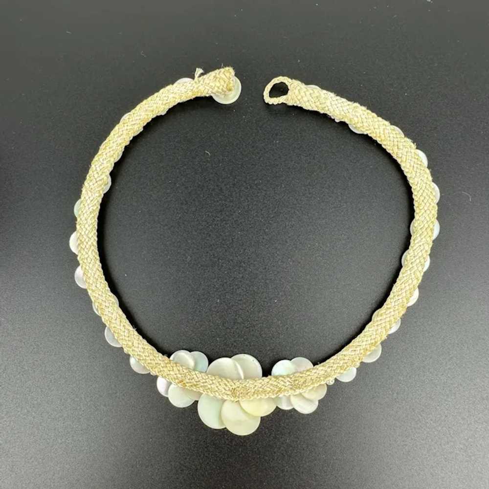 Vintage West Germany Mother of Pearl Choker and E… - image 6