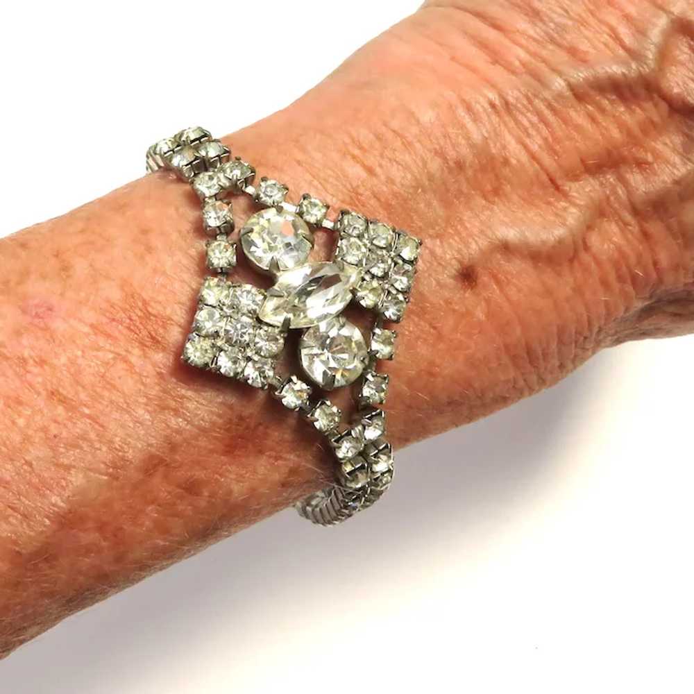 Vintage Rhinestone Bracelet 1940's - image 2