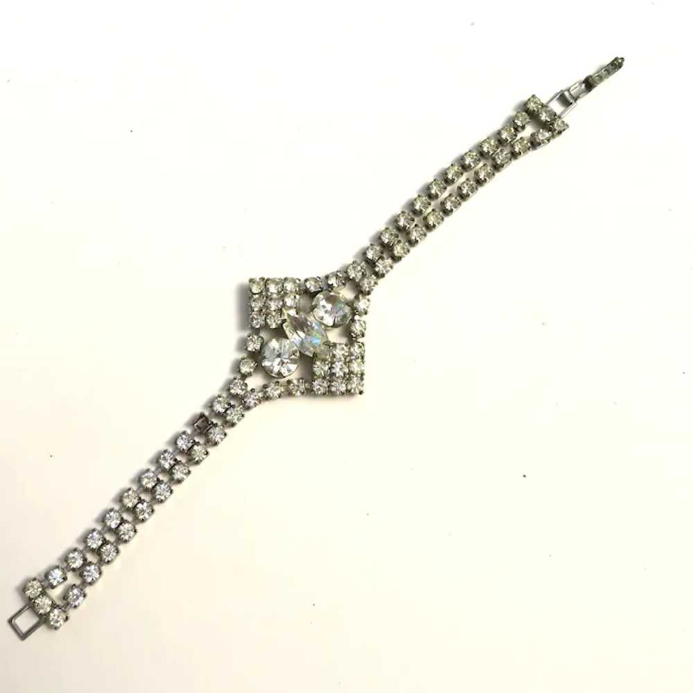 Vintage Rhinestone Bracelet 1940's - image 3