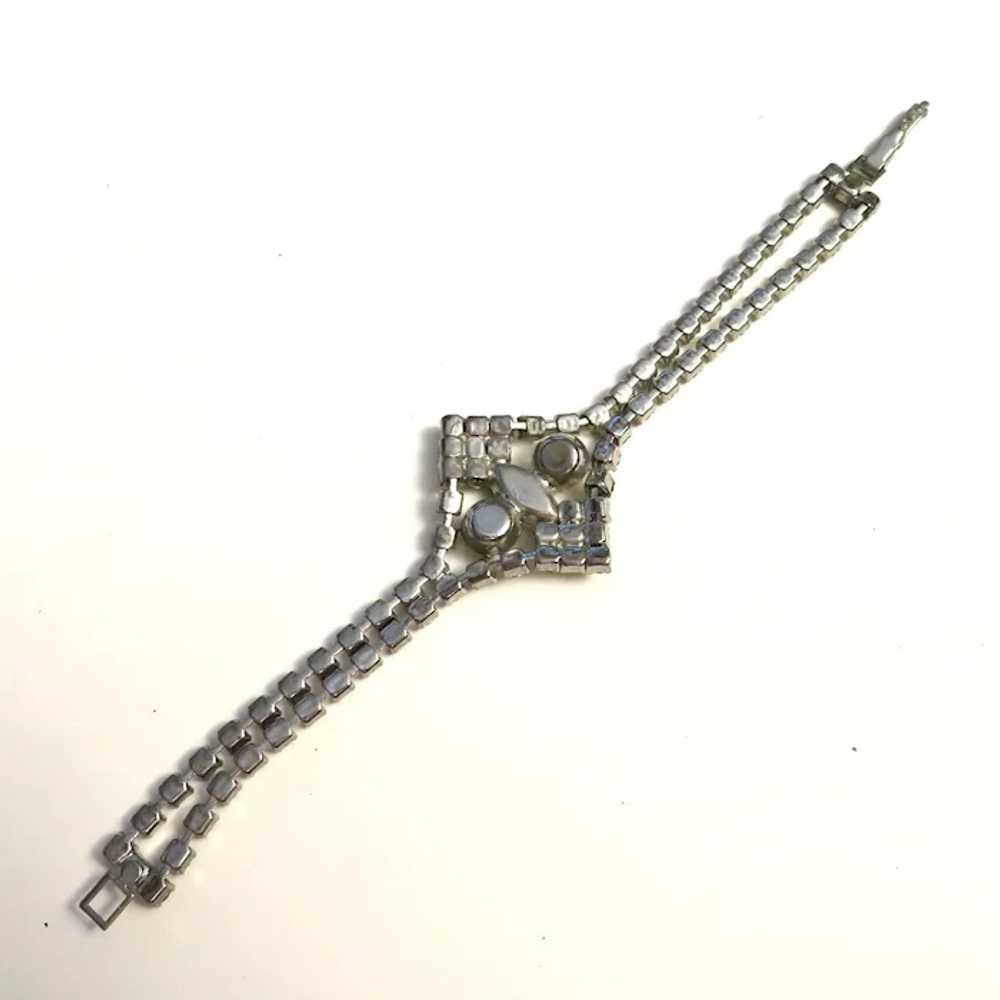 Vintage Rhinestone Bracelet 1940's - image 4