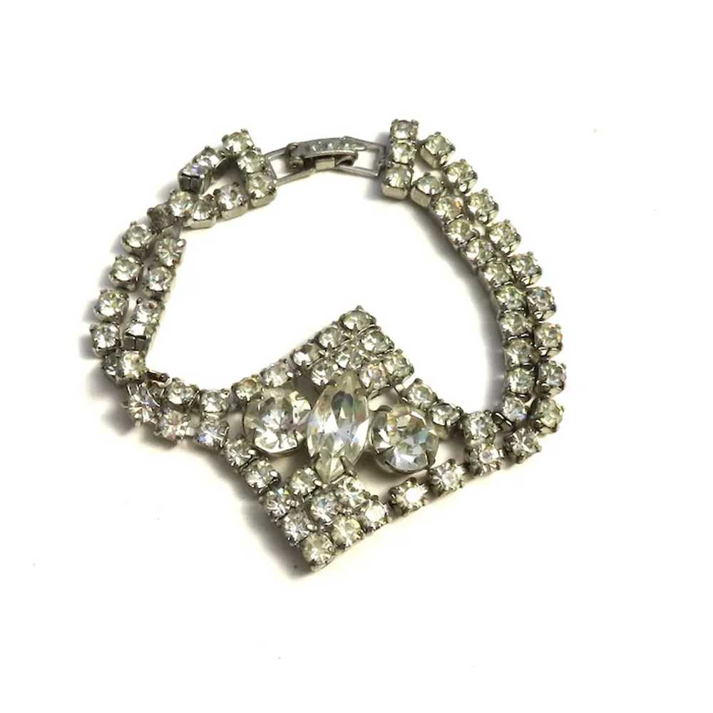 Vintage Rhinestone Bracelet 1940's - image 5