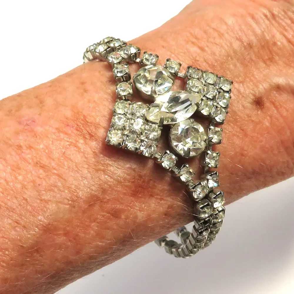 Vintage Rhinestone Bracelet 1940's - image 6