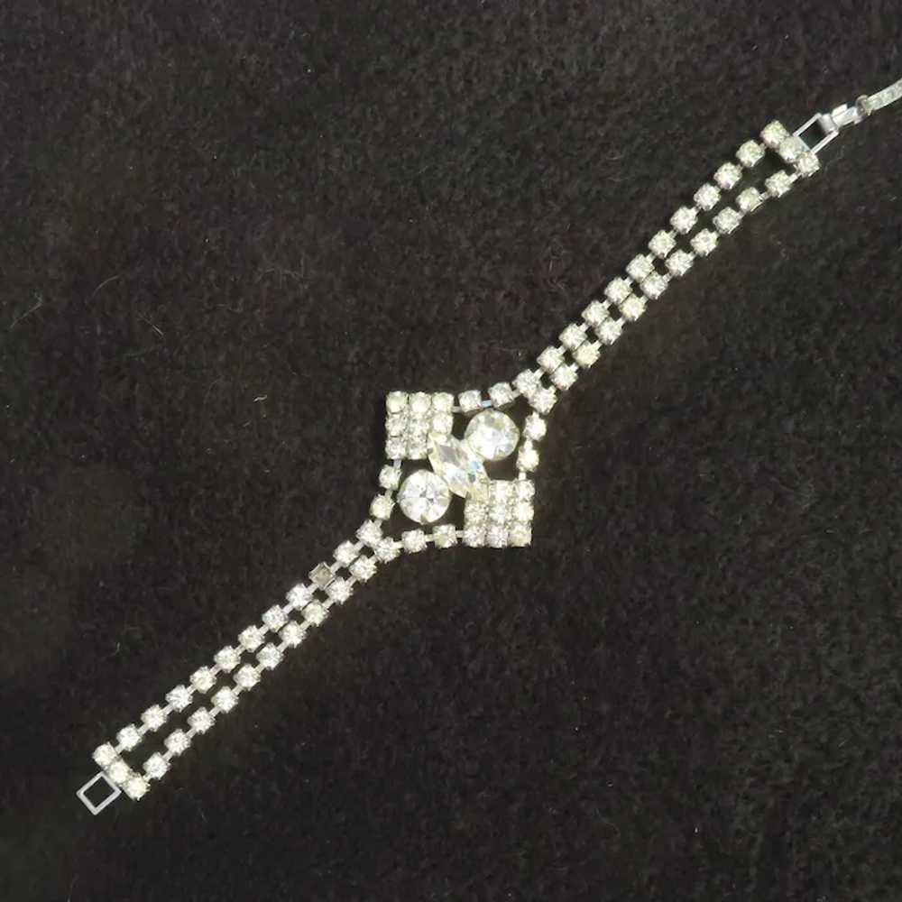 Vintage Rhinestone Bracelet 1940's - image 7