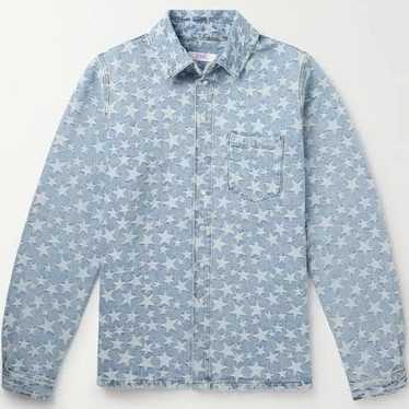 ERL ERL Light Blue Long Sleeve ERLShirt with All-… - image 1