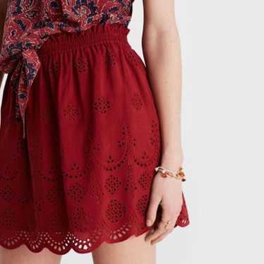 Madewell Madewell l Rust Eyelet Skirt Size Small - image 1