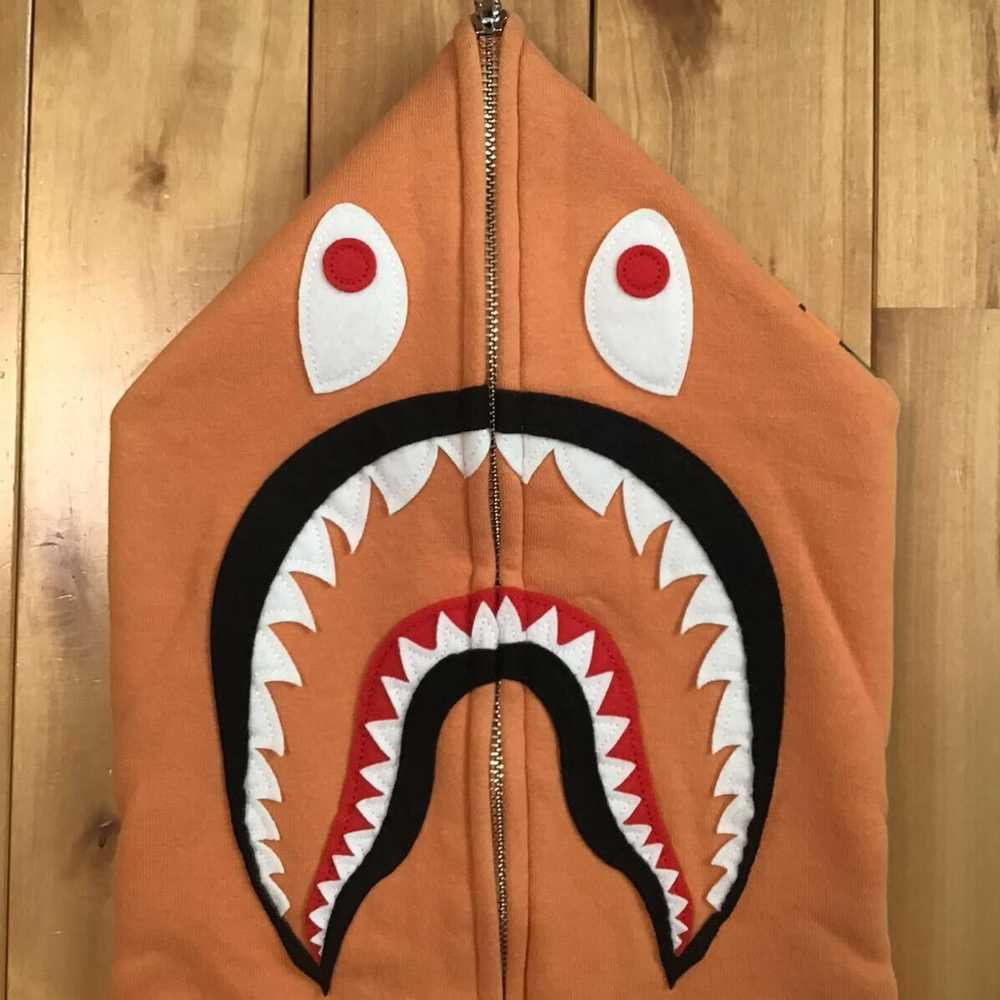 Bape BAPE logo multi fonts shark full zip hoodie … - image 4