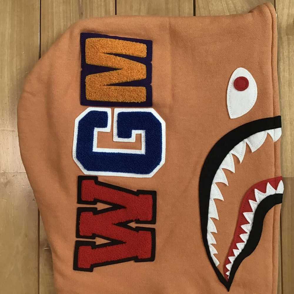 Bape BAPE logo multi fonts shark full zip hoodie … - image 5