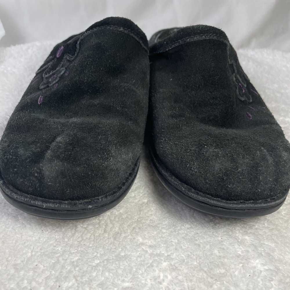 Ugg Parque Clog Black Suede Sherling Flora Purple… - image 2