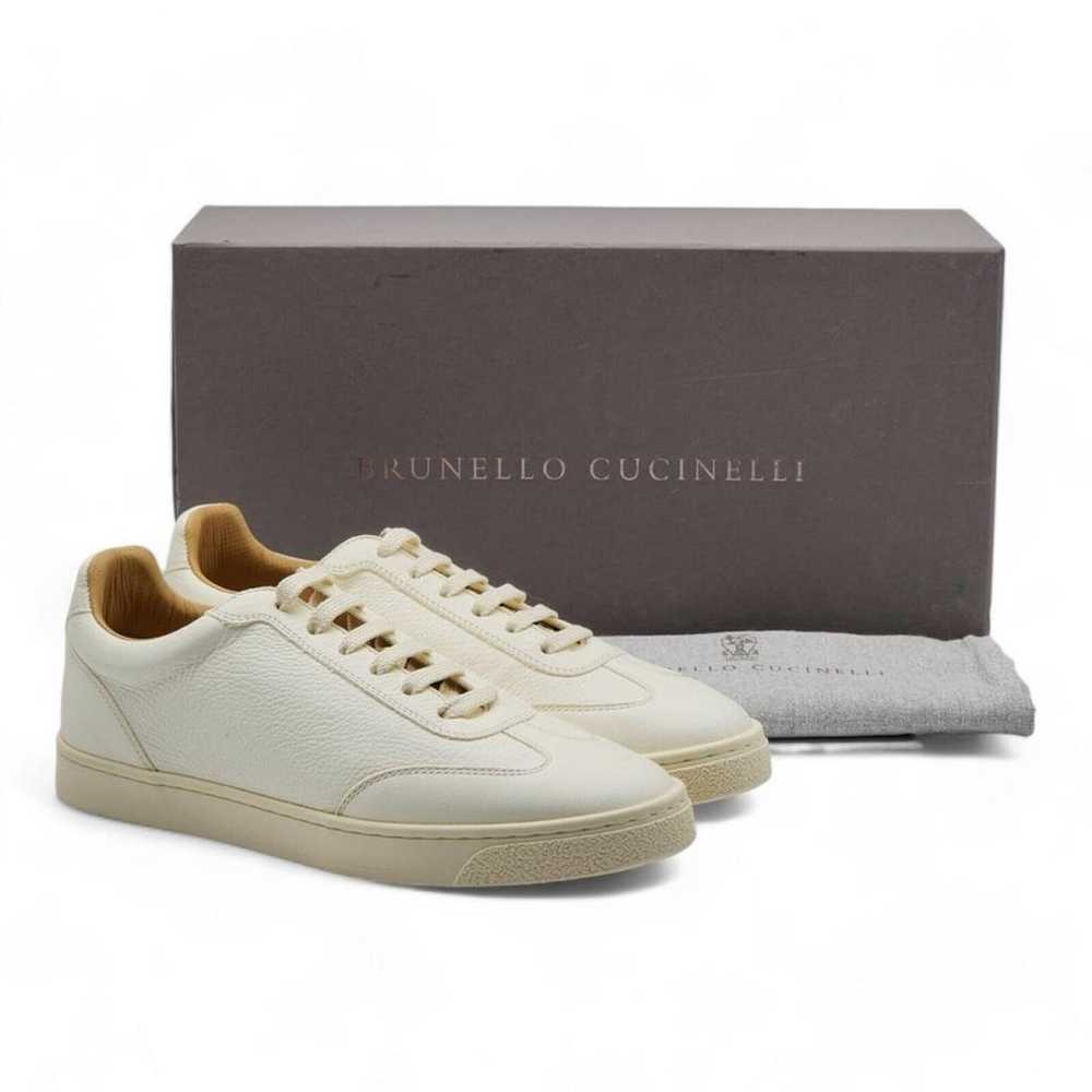 Brunello Cucinelli Leather low trainers - image 3