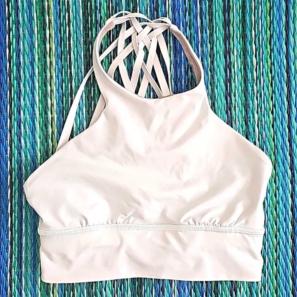 Lot of 2 Women Lululemon Sports Bra's White Free … - image 8