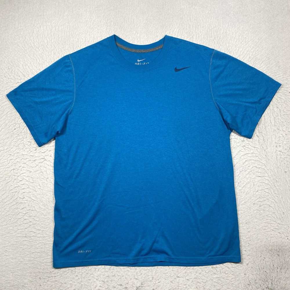 Nike Nike Dri Fit T Shirt Mens Large Blue Short S… - image 1