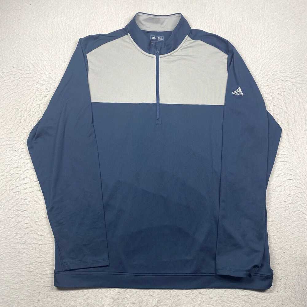 Adidas Adidas 1/4 Zip Shirt Mens XL Climawarm Blu… - image 1