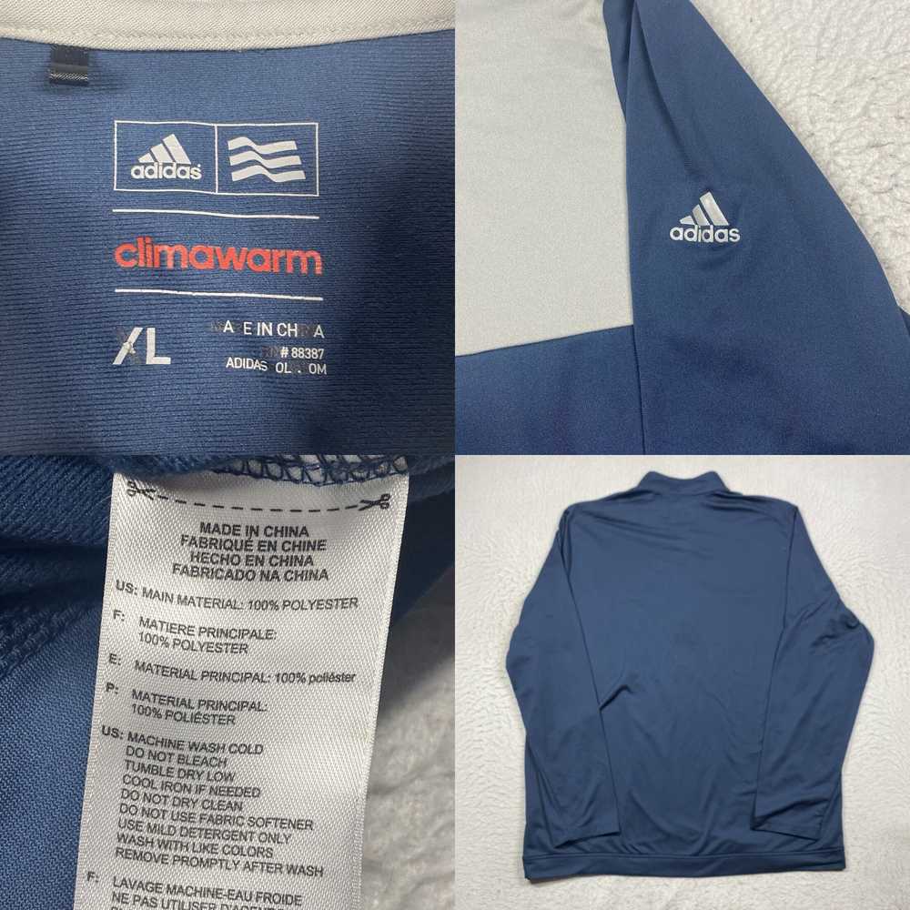 Adidas Adidas 1/4 Zip Shirt Mens XL Climawarm Blu… - image 4