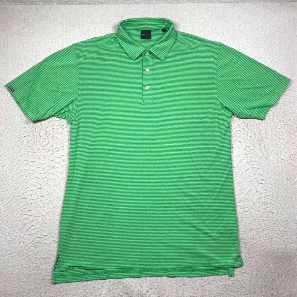 Vintage Dunning Golf Polo Shirt Mens XL Green Str… - image 1