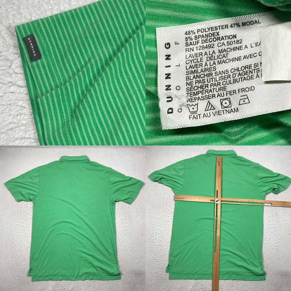 Vintage Dunning Golf Polo Shirt Mens XL Green Str… - image 4