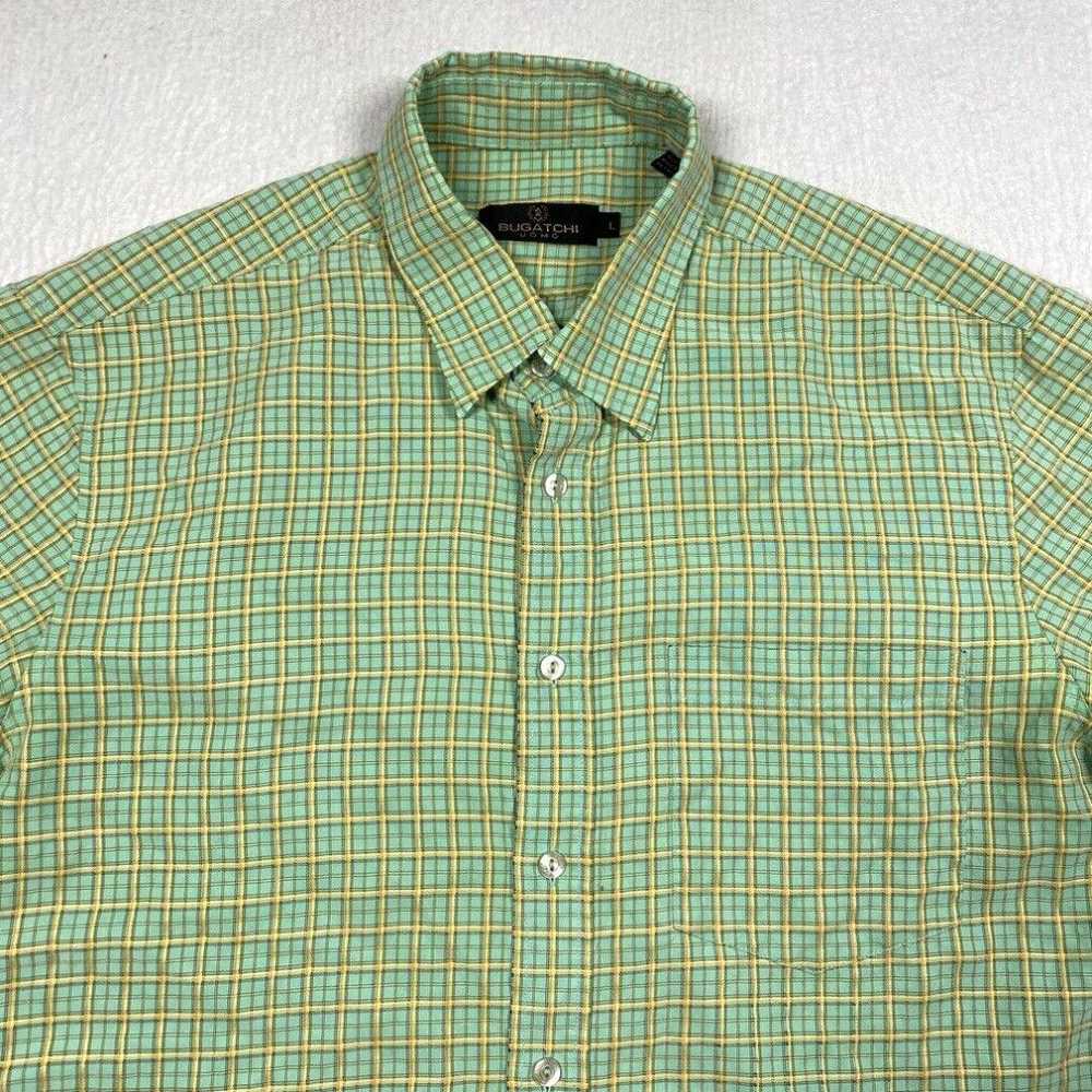 Bugatchi Bugatchi Uomo Shirt Mens Large Green Pla… - image 1