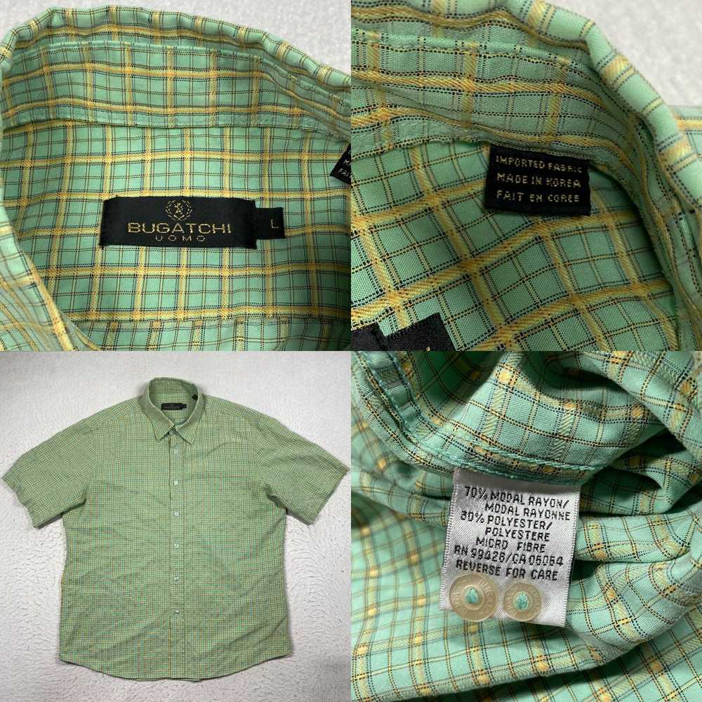 Bugatchi Bugatchi Uomo Shirt Mens Large Green Pla… - image 4