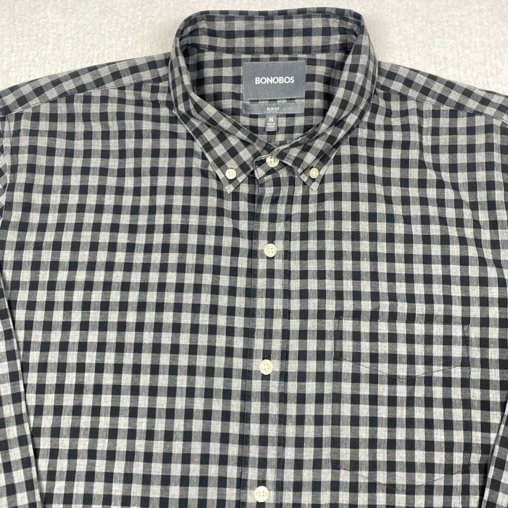 Bonobos Bonobos Shirt Slim Fit Mens XL Gray Check… - image 2