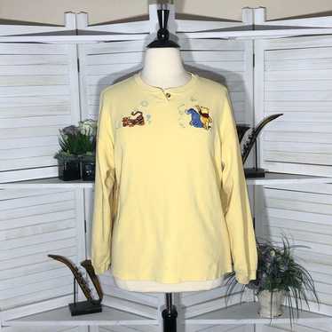 Disney 90s Disney Winnie The Pooh yellow cotton s… - image 1