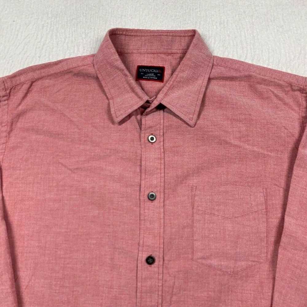 UNTUCKit UNTUCKit Shirt Mens Large Red Button Up … - image 3