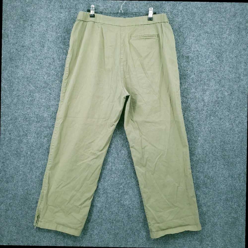 Vintage High Rise Stretch Green Cropped Straight … - image 2