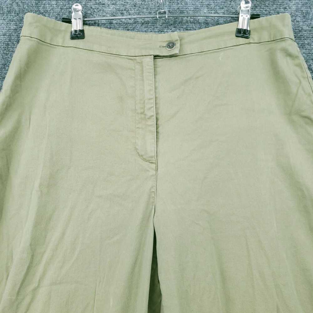 Vintage High Rise Stretch Green Cropped Straight … - image 3