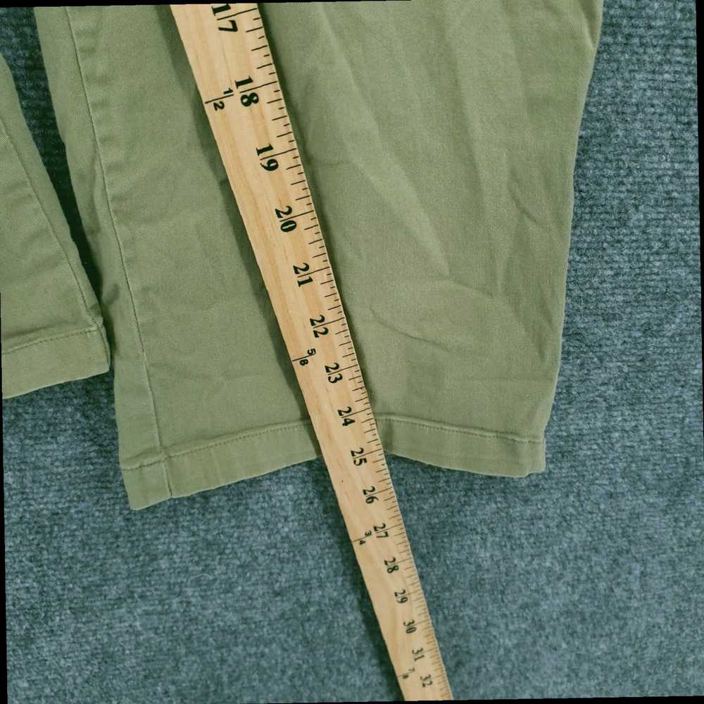 Vintage High Rise Stretch Green Cropped Straight … - image 6